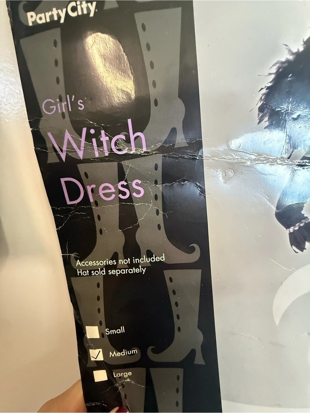 Nwt Party City Girl's Witch Dress Black & Silver Sequins - Halloween — image 2 of 5